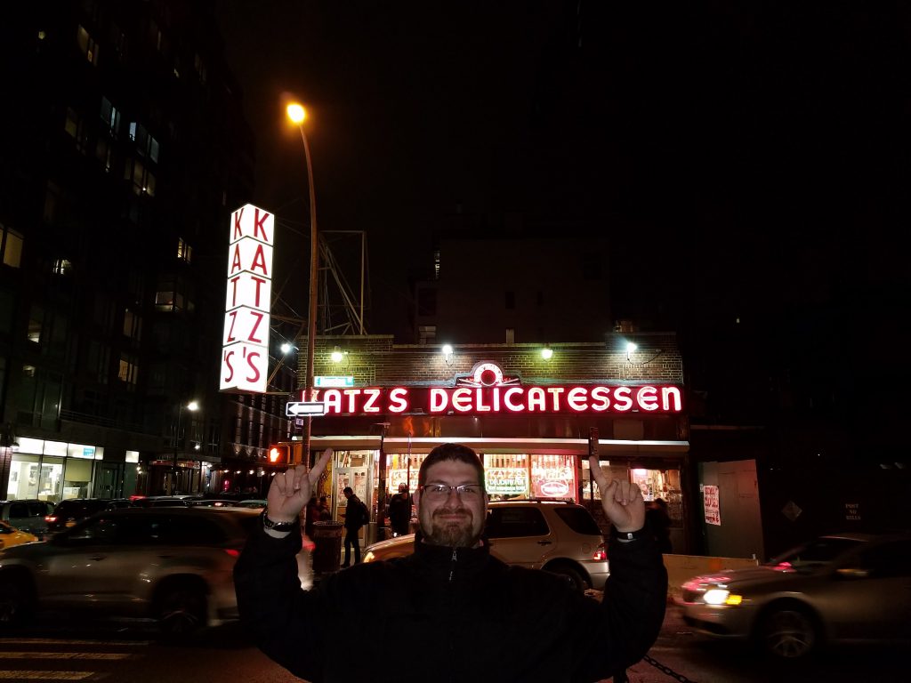 Nick at Katz's Deli in NYC
